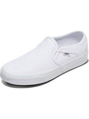 Women's True White Closed Toe Flat Slip On Asher Adult Classic Low Top Sneaker
